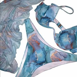 3piece SWIM (BIKINI top, bottom, matching coverup)